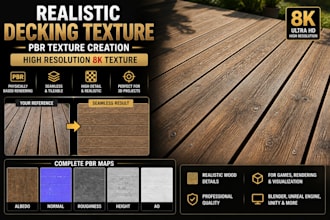 create realistic decking texture pbr texture creation high resolution 8k texture