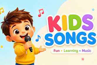 produce ai children song nursery rhymes cartoon characters learning videos