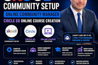 skool community setup online community manager circle so online course creation