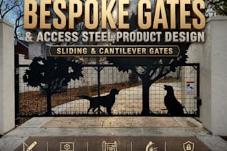 create bespoke gates and access steel product design sliding, cantilever gates
