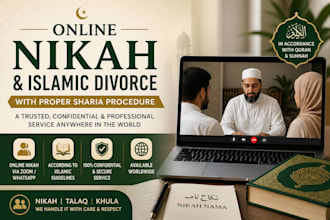 perform online nikah and islamic divorce with proper sharia procedure