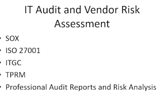 do something i am IT audit, iso27001 compliance, vendor risk