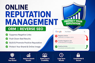 orm reverse SEO to push down negative search results and bad links on website
