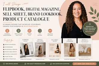 design flipbook, digital magazine, sell sheet, brand lookbook, product catalogue