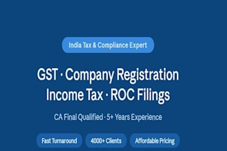 provide gst registration, company registration and tax compliance in india