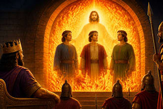 design biblical themed children story book, christian book illustration