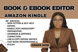 quickly edit nonfiction or self help book for kindle publication