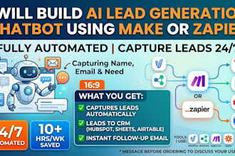 build ai lead generation chatbot using make or zapier