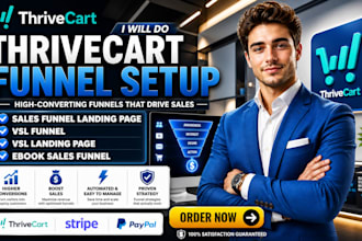 do thrivecart funnel setup sales funnel landing page vsl funnel ebook sales