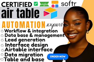 do airtable automation,airtable expert,infaces design and scripts,softr webapp