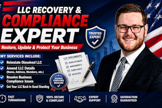 reinstate dissolved llc amend llc details and resolve business compliance issues