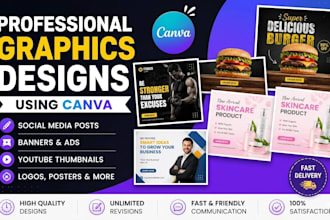 design professional canva designs for social media and ads
