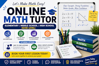 tutor ks2, ks3 and gcse math online, fundamentals plus exam prep
