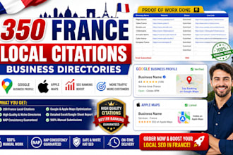 do 350 france local citations business directories google apple maps seo ranking