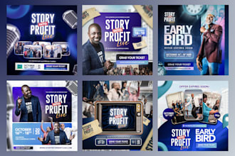 design social media posts for personal branding coach, event promo