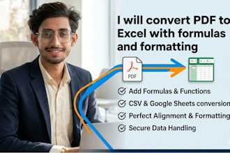 convert PDF to excel, CSV or google sheets accurately