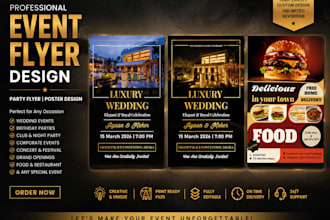 design professional event flyer, party flyer or poster design
