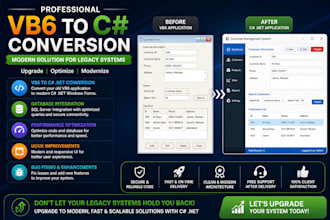 convert vb6 application to c sharp dot net with database integration
