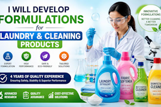 develop formulations for laundry and cleaning products