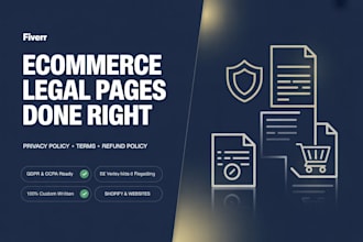 professional legal pages for ecommerce, shopify, and websites