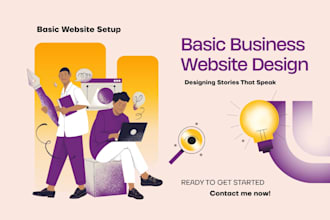 design a basic business website, business website
