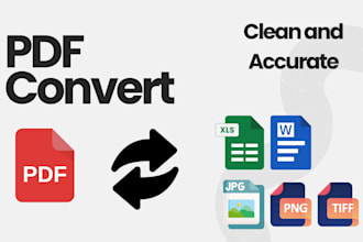 convert PDF to word, excel, or any image format with high accuracy