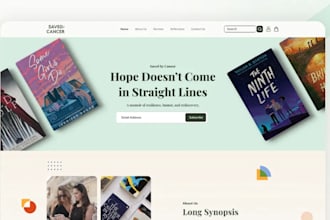 design author website, ebook website, portfolio website, book author website wix