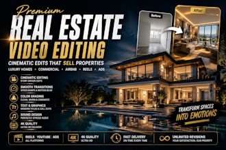 create cinematic real estate property showcase videos