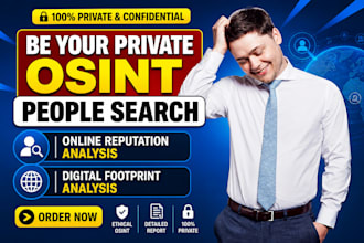 do private osint people search, online reputation analysis and digital footprint