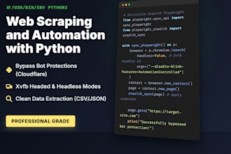 write web scrapers and automation scripts in python