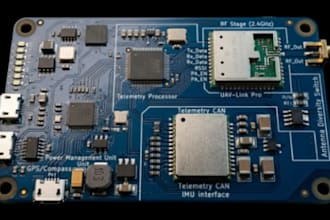 design drone telemetry and radio pcb for stable uav communication systems
