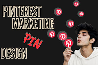 eye catching and professional pinterest pin design