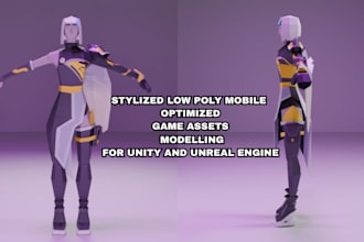 3d stylized mobile optimized 3d assets, weapon model for unity and unreal engine