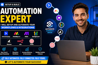 setup automation with activecampaign mondaycom make gohighlevel kommo n8n twilio