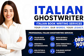 be your italian ghostwriter italian book ebook kindle ebook proofread ebook
