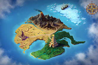 custom fantasy map, world map, ttrpg, dungeons and dragons game map designs
