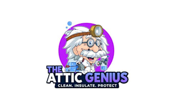 design clean insulate protect logo for the attic genius