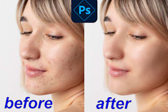 do professional skin retouching, beauty retouch and photo editing
