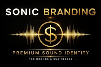 design a custom sonic branding and sound logo for your business identity