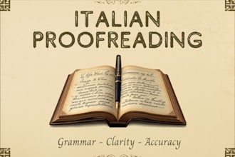 proofead and edit italian texts