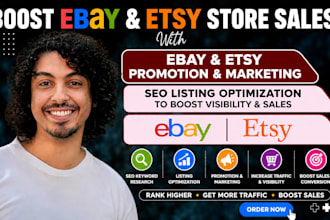 do ebay, etsy promotion marketing and seo listing optimization to boost sales