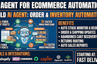 build ai agent for ecommerce order and inventory automation
