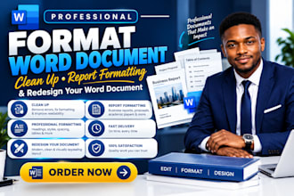 format word document clean up, report formatting and redesign your word document