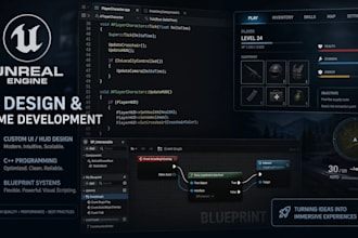do gameplay and UI programming for unreal engine projects