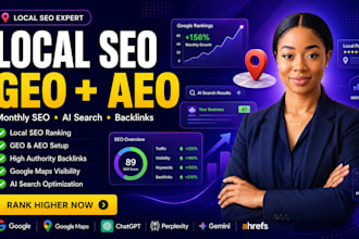 do monthly local seo, geo, aeo and high quality backlink building for ai search
