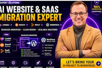 lovable ai website saas app lovable dev base44 to wordpress migration replit app