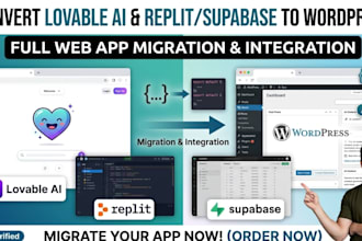 convert lovable ai to wordpress ai website migration replit supabase web app