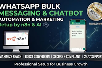 setup whatsapp bulk messaging automation using whatsapp chatbot for marketing