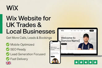 build a wix website for UK local businesses and tradespeople