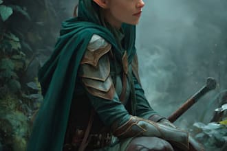 fantasy dnd character illustration